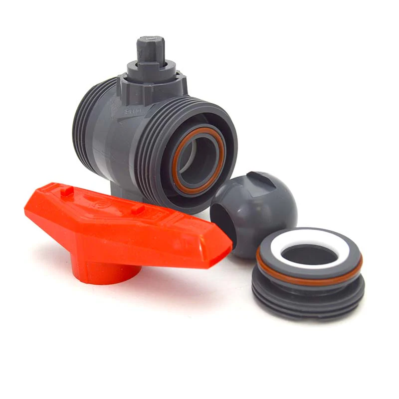 1" Flui-PRO [PRO SERIES - Viton] PVC True Union Ball Valve – SOC / NPT - Image 3