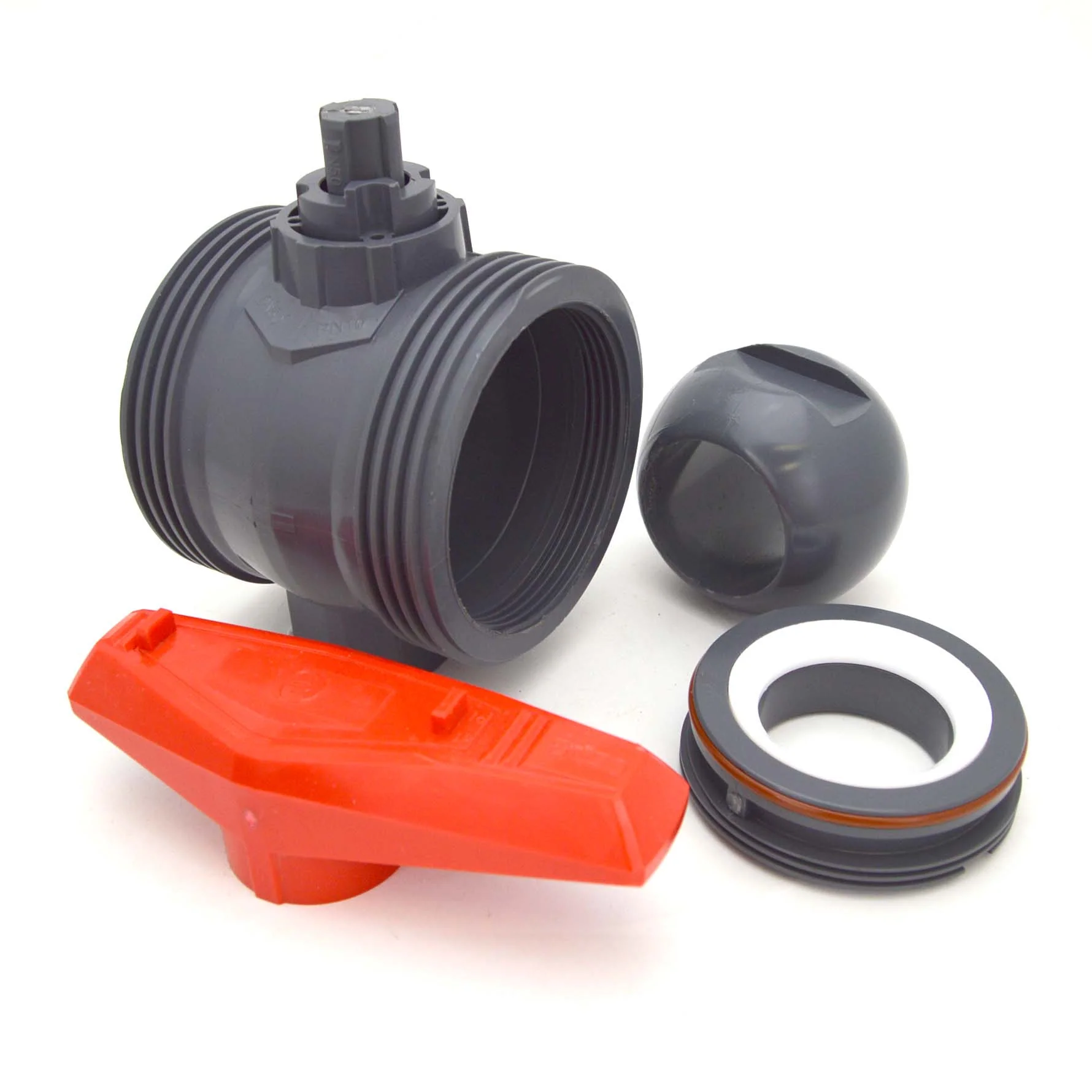 2" Flui-PRO [PRO SERIES – Viton] PVC True Union Ball Valve - SOC / NPT - Image 3